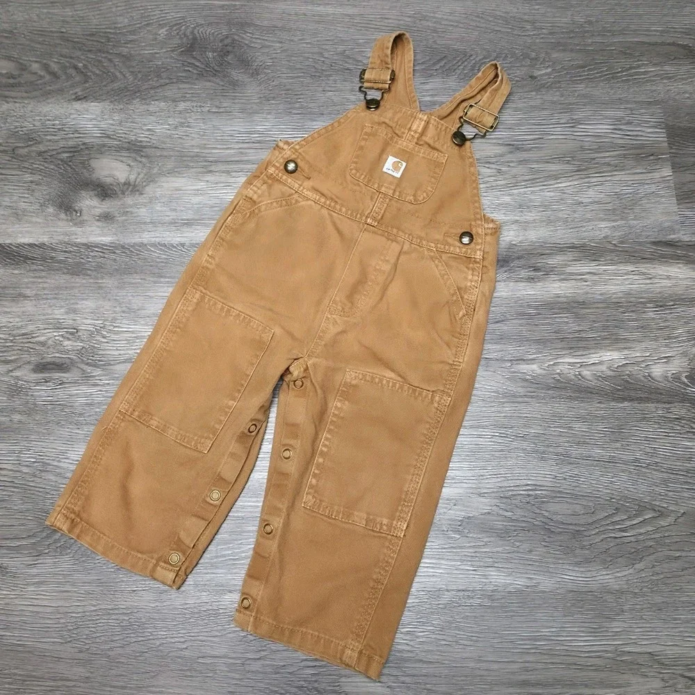 Carhartt Infant Brown Overalls - 18M - Classic Baby Bibs!